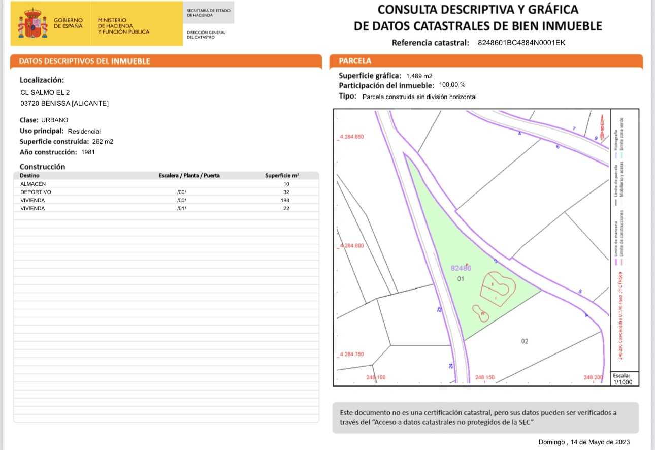 For Sale Building plot Benissa Alicante Costa Blanca'